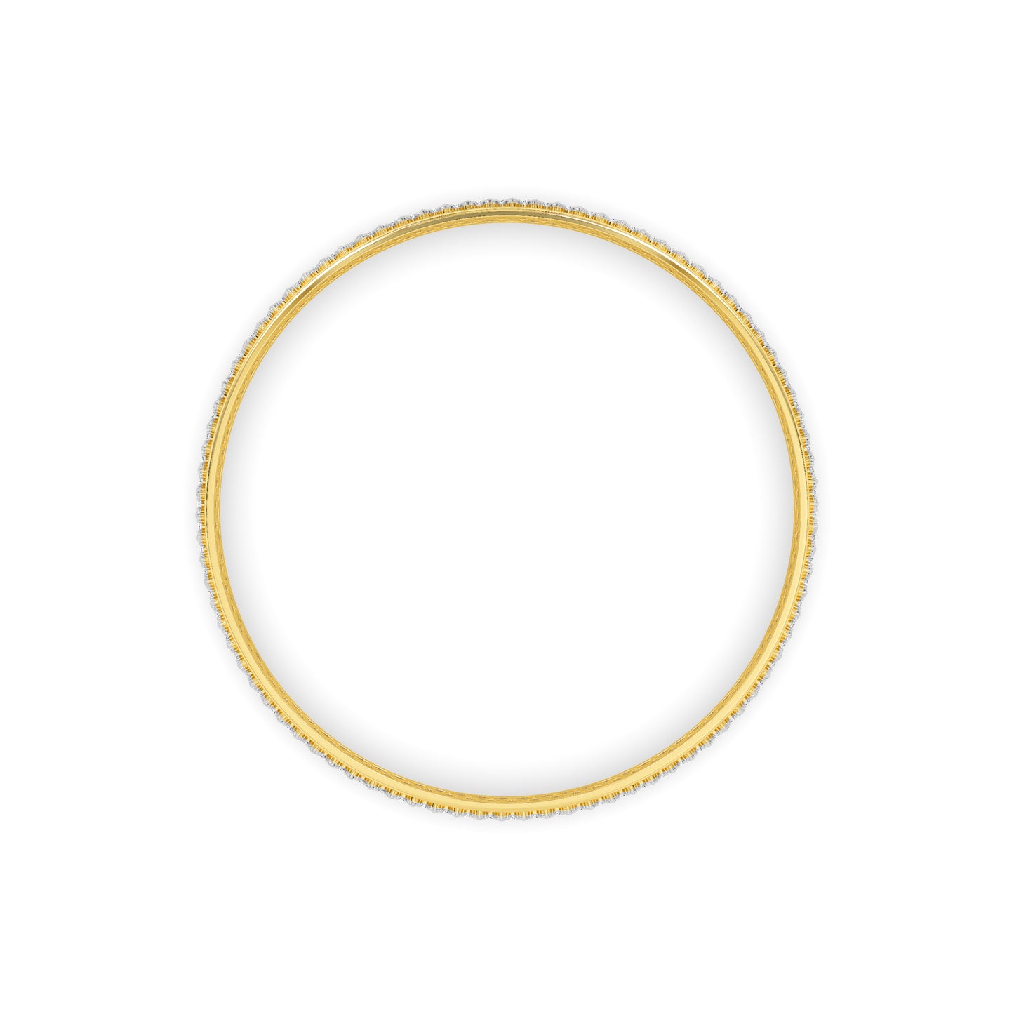 Yellow Gold Diamond Chevron Eternity Bangle