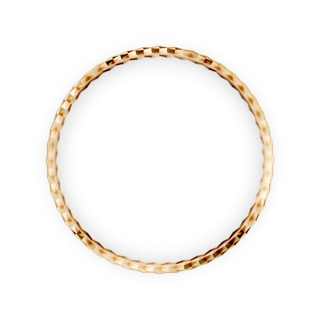 Gold Diamond Argyle Wide Bangle Set