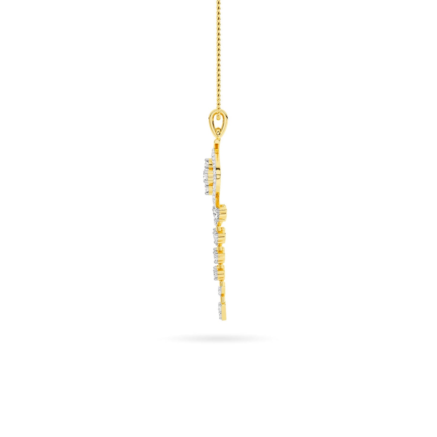 Rose Gold Spiral Diamond Pendant