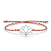 Lotus Bloom Cubic Zirconia 925 Silver Rakhi for Brother