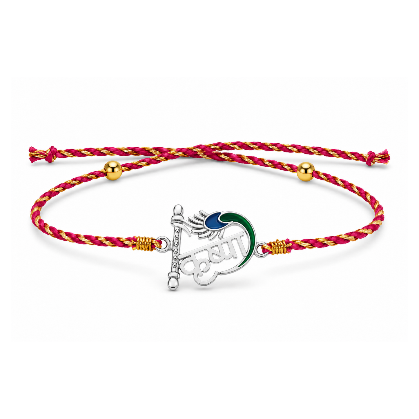 Shree Krishna Blessing 925 Silver Rakhi for Brother