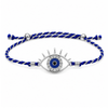 Evil Eye Cubic Zircon 925 Silver Rakhi for Brother