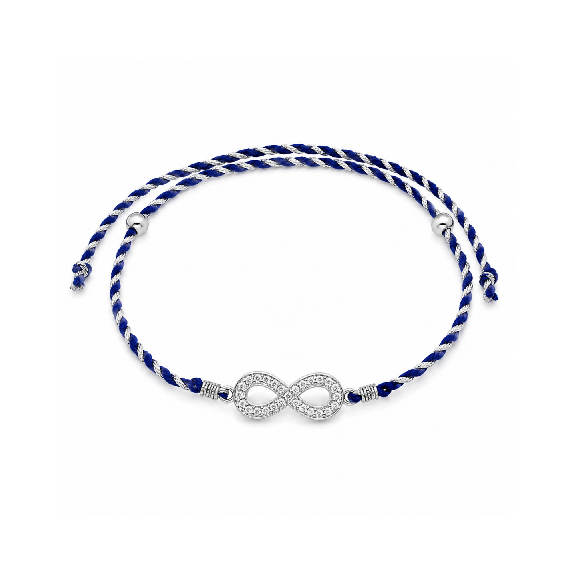 Infinity Sparkle Cubic Zirconia 925 Silver Rakhi for Brother