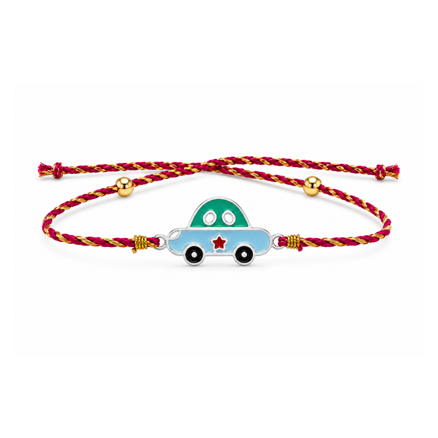 Cute Car 925 Silver Rakhi for Brother