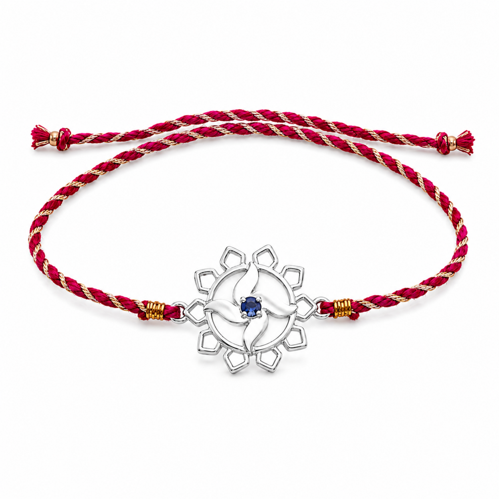 Swastik CZ 925 Silver Rakhi for Brother