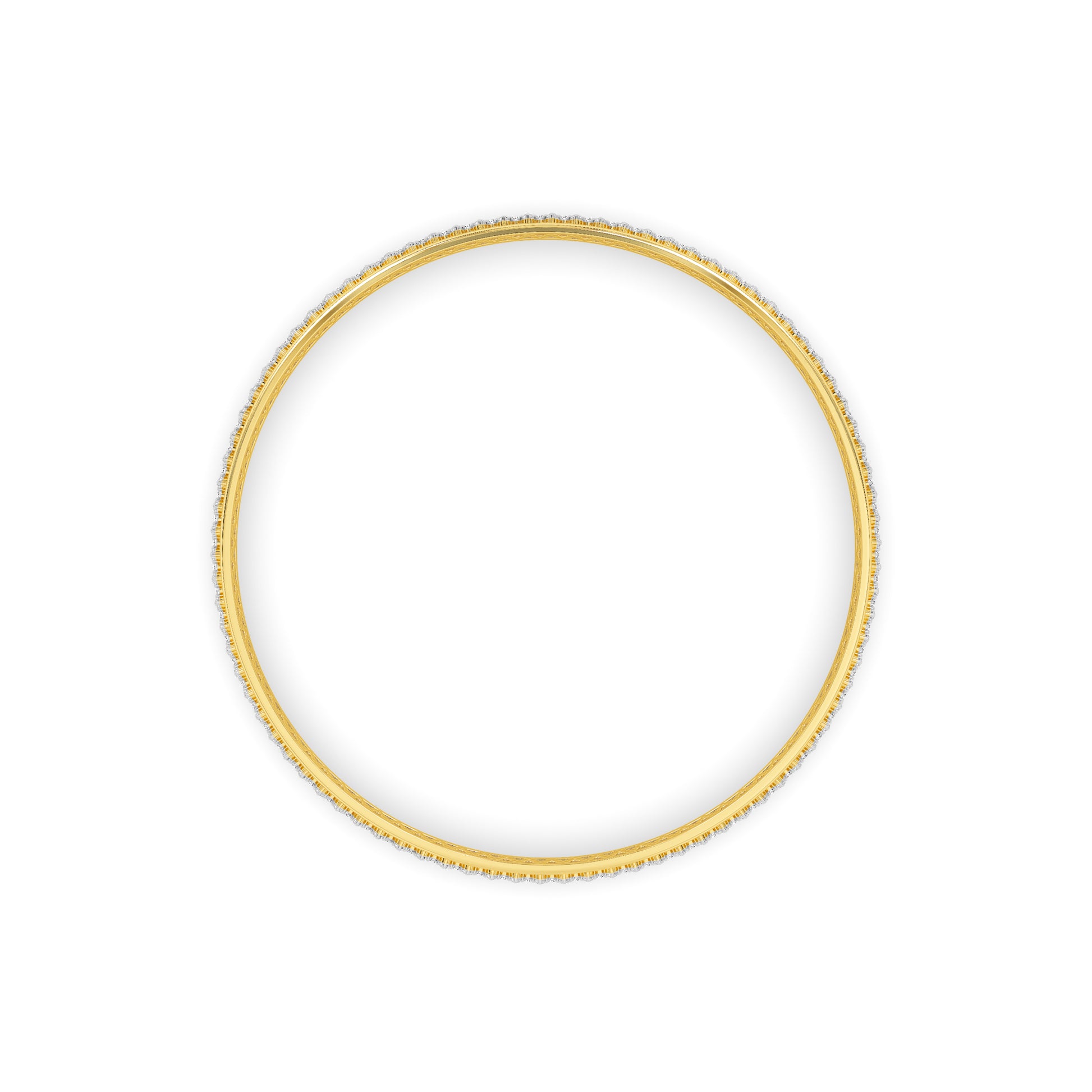 Yellow Gold Diamond Chevron Eternity Bangle