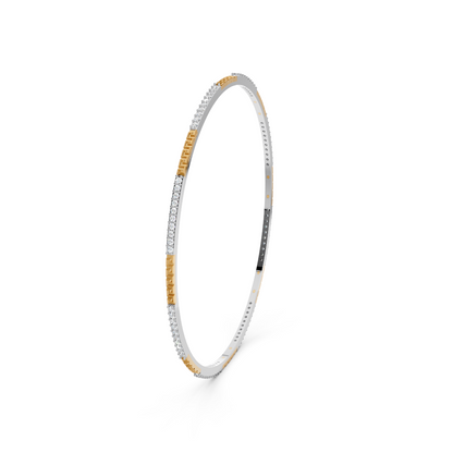 Greek Key Diamond Eternity Bangle Set