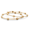 Gold Diamond Pyramid Bangle Set