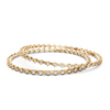 Gold Round Diamond Eternity Bangle Set
