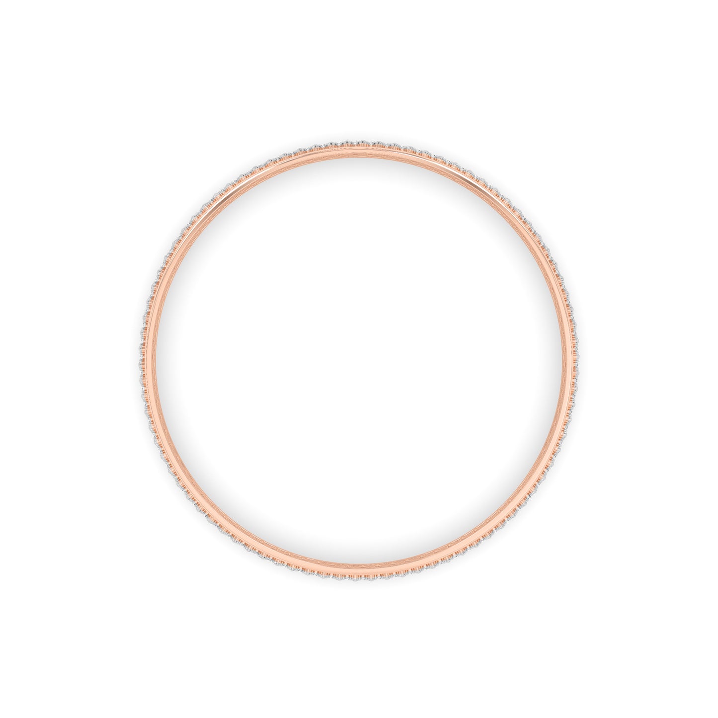 Rose Gold Chevron Diamond Eternity Bangle