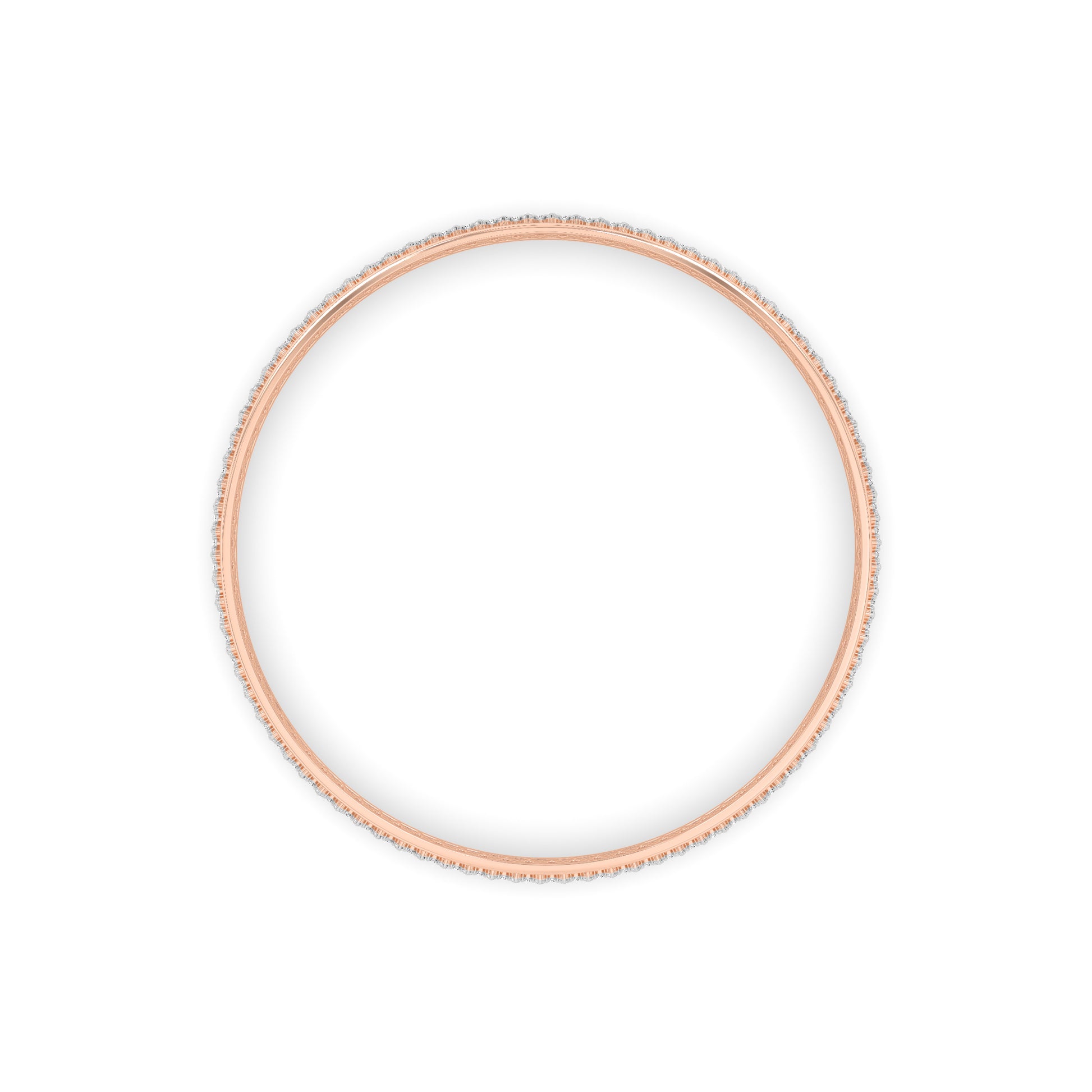 Rose Gold Chevron Diamond Eternity Bangle
