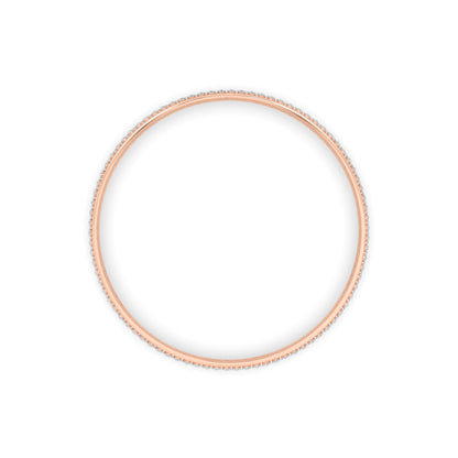 Rose Gold Chevron Diamond Eternity Bangle