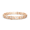 Rose Gold Scallop Diamond Cluster Bangle