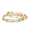 Gold Diamond Open-Work Bangle Set