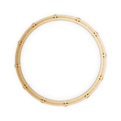 Gold Diamond Open-Work Bangle Set