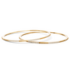 Yellow Gold Diamond Pavé Greek Key Bangle