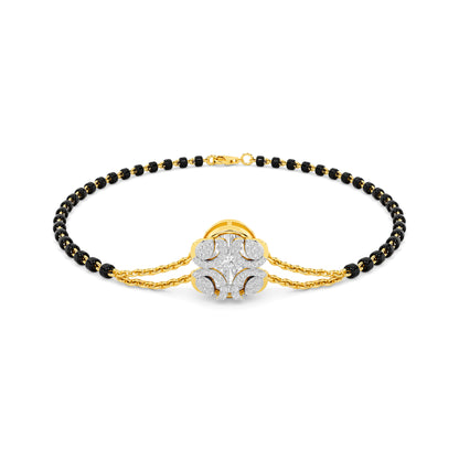 Mangalsutra Floral Diamond Double-Chain Bracelet