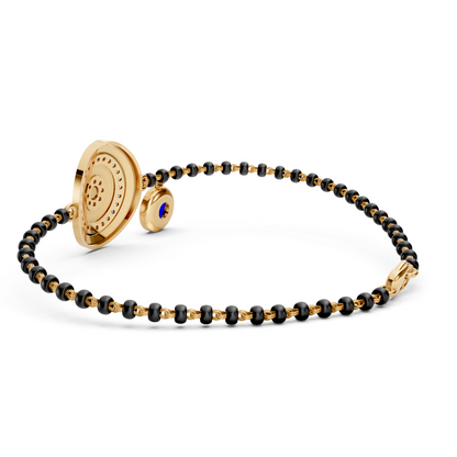 Gold Diamond Evil Eye Mangalsutra Bracelet