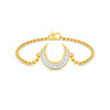 Yellow Gold Diamond Crescent Moon Bracelet