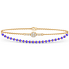 Gold Diamond Double Layer Bead Bracelet