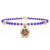 Rose Gold Floral Scroll Diamond Medallion Bracelet