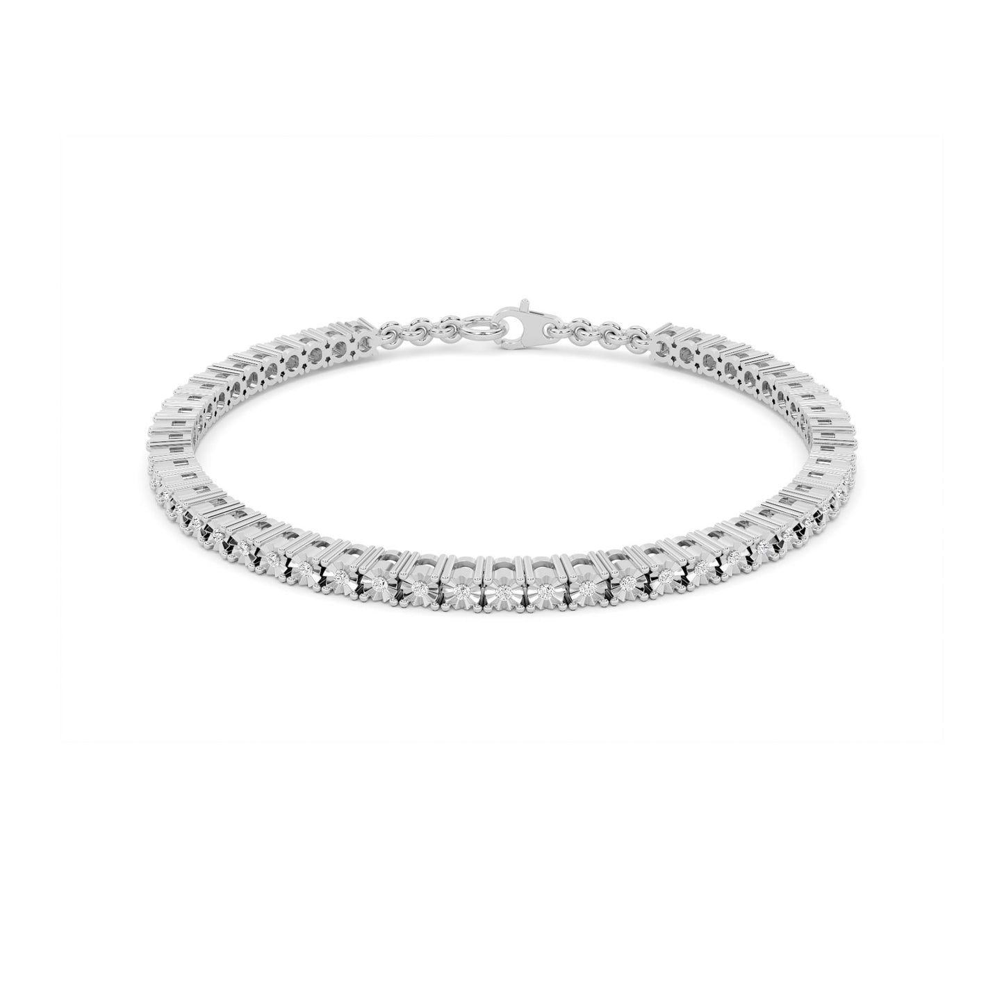 All-Diamond Tennis Bracelet in White Gold