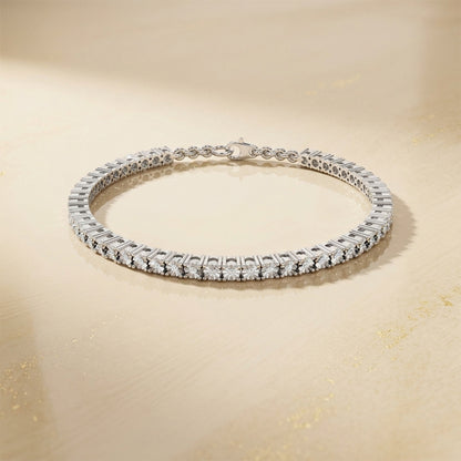 All-Diamond Tennis Bracelet in White Gold