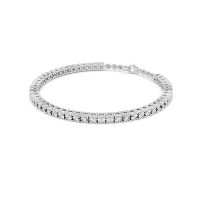 All-Diamond Tennis Bracelet in White Gold