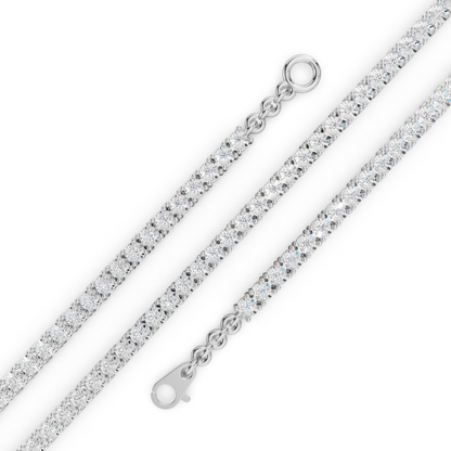 All-Diamond Tennis Bracelet in White Gold