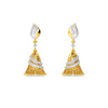 Yellow Gold Diamond Jhumka Jhumki Drop Earrings