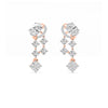 Rose Gold Oval Diamond Cascade Drop Earrings