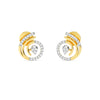 Spiral Diamond Pear Drop Stud Earrings