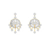 Yellow Gold Multi-Shape Diamond Chandelier Earrings