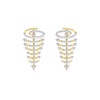 Yellow Gold Spiral Diamond Drop Earrings