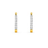 Yellow Gold Diamond Huggie Hoop Earrings
