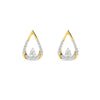 Yellow Gold Teardrop Pear Diamond Stud Earrings
