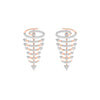 Rose Gold Spiral Diamond Drop Earrings