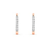 Rose Gold Diamond Huggie Hoop Earrings