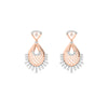 Rose Gold Peacock Fan Diamond Earrings