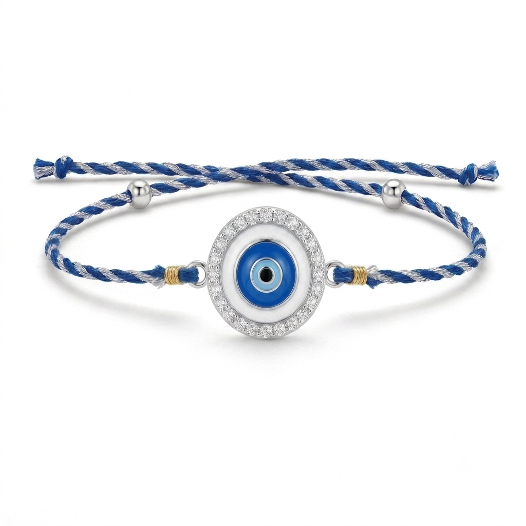 Evil Eye Protection 925 Silver Rakhi for Brother