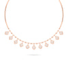 Rose Gold Geometric Diamond Drop Necklace