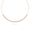 Rose Gold Floral Diamond Cluster Necklace