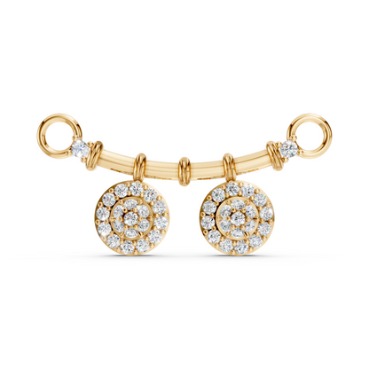 Multi-Station Enamel Diamond Rose Gold Necklace