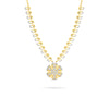 Floral Vine Diamond Long Necklace 14K Yellow Gold