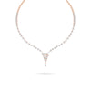 Rose Gold Baguette Diamond Cascade Necklace