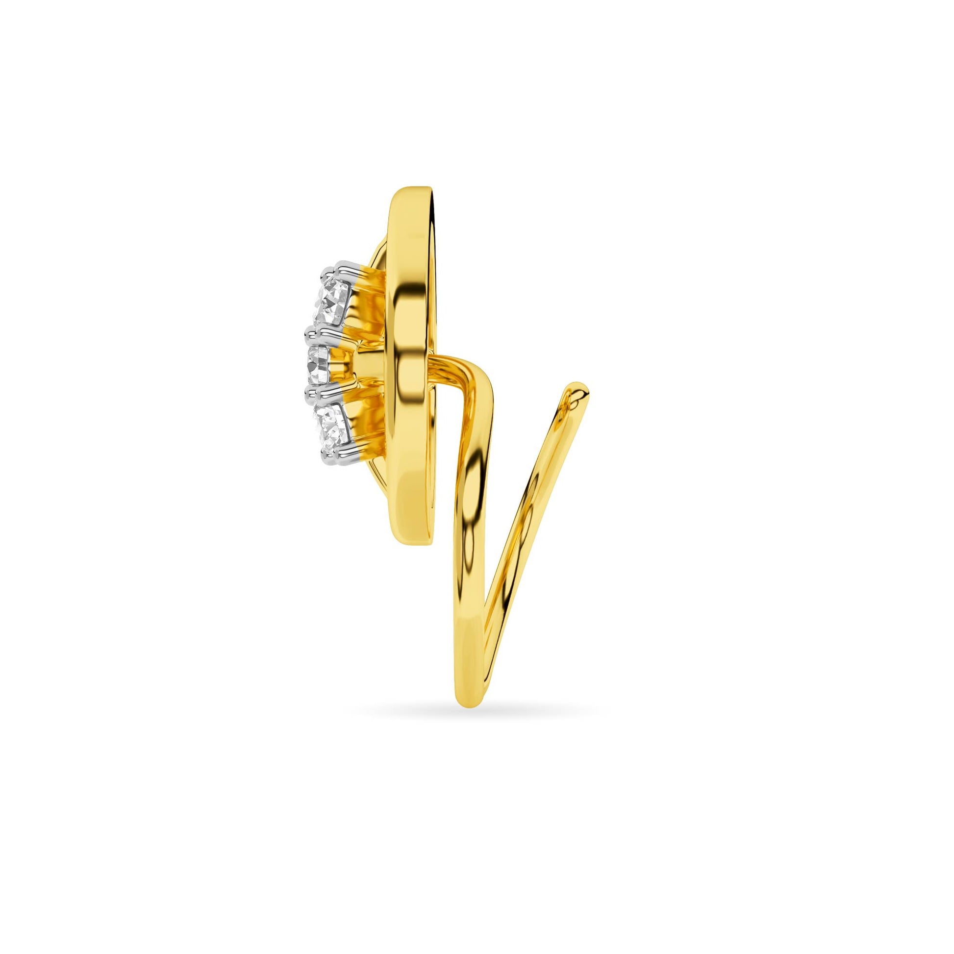 Cross Diamond Nose Pin
