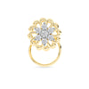 Yellow Gold Bloom Cluster Diamond Ring