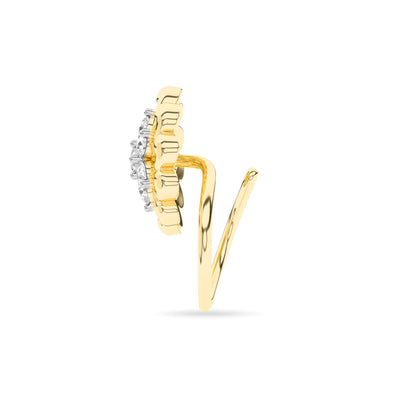 Yellow Gold Bloom Cluster Diamond Ring