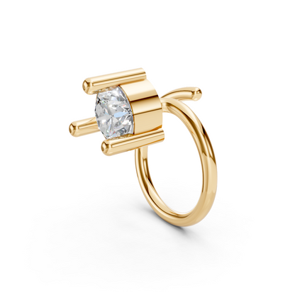 Solitaire Diamond Three-Prong Nose Pin