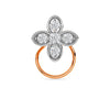 Floral Diamond Four-Petal Nose Pin